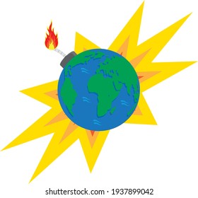 The rise in temperature on the ground. The globe is like a bomb.