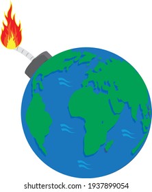 The rise in temperature on the ground. The globe is like a bomb.