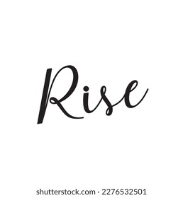 rise text on white background.