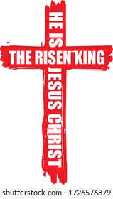 The Risen King Jesus Christ Typography Design