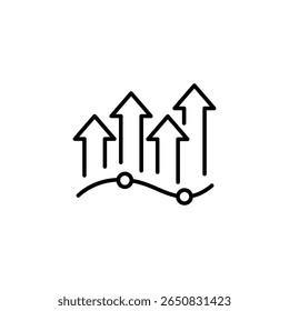 Rising Arrow Graph Depicts Successful Financial Growth Strategy