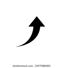 Rising arrow icon in generic design. Profit growth concept