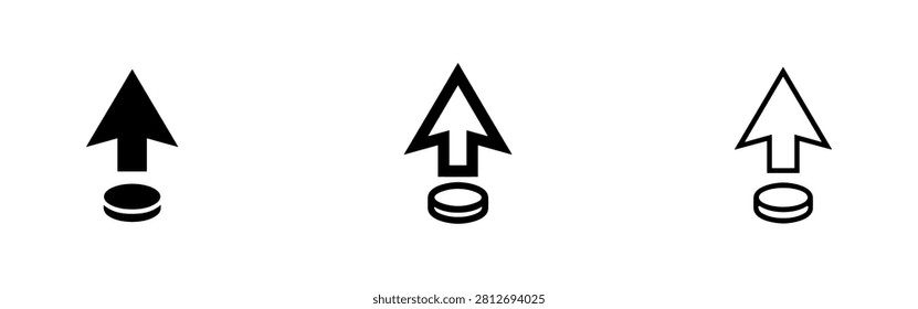 Rising Arrow Icon for Uploading or Performance Boost