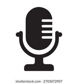 Logotipo de microfone de seta ascendente mostrando o público crescente do podcast e alcance