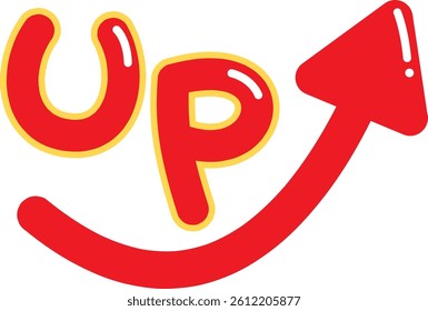 Up Rising Arrow Pop Illustration