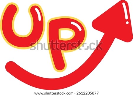 Up Rising Arrow Pop Illustration