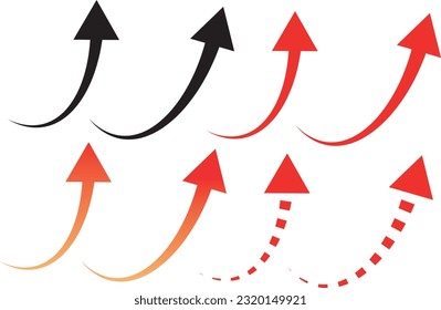 rising arrow vector icon illustration 