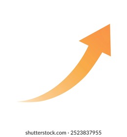 Rising arrow yellow gradation color