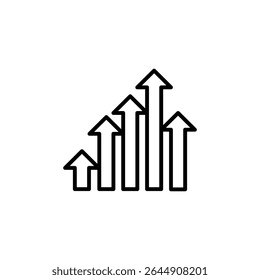 Rising Arrows Symbolize Growth And Progress In A Business Concept