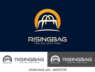 Rising Bag Logo Template Design Vector