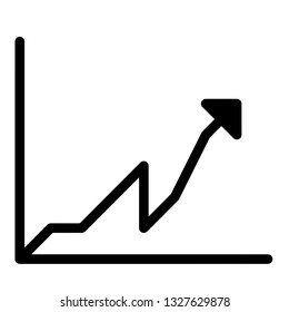 Rising Bar Chart Vector Icon Graph Stock Vector (Royalty Free ...