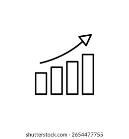 Gráfico de barras ascendentes que simboliza el concepto de crecimiento financiero y progreso