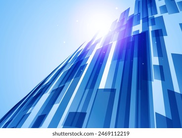 Rising blue line image background