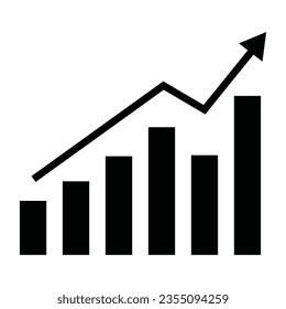 rising business graph chart suitable for project and web design