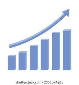 rising business graph chart suitable for project and web design
