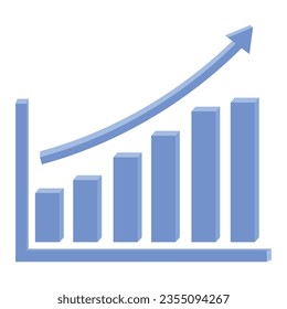 rising business graph chart suitable for project and web design