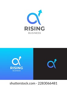 Rising Business Logo Design Template Vector Icon