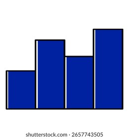Gráfico de rendimiento empresarial en alza muestra crecimiento y éxito, excelente para imágenes de informes financieros