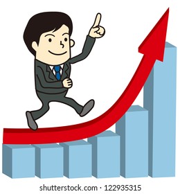 Rising businessman