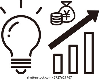 Rising electricity and utility bills. Light bulb icon. Energy saving, power, and cost of living design.