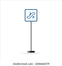 rising escalator sign illustration can be used as an icon