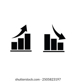 rising and falling graphic icon