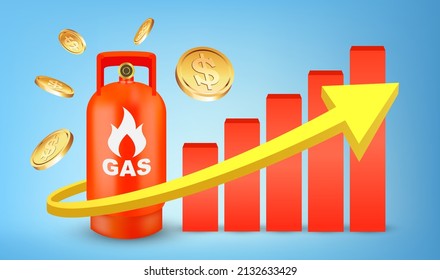 Rising Gas prices concept in vector format