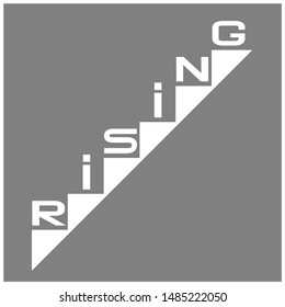 rising graph concept with steps rising 