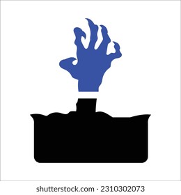 Rising Grave Hand Icon , Vector Graphics 