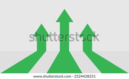 Rising green arrow. Money symbol with stretching arrow up. rising prices. Business cost sale icon. cash salary increase. investment growth vector illustration.