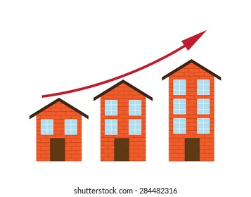 Rising Housing Market Concept Vector Illustration