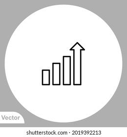 Rising icon sign vector,Symbol, logo illustration for web and mobile