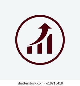 rising icon vector