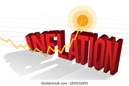 Rising Inflation - Financial Concept Illustration.