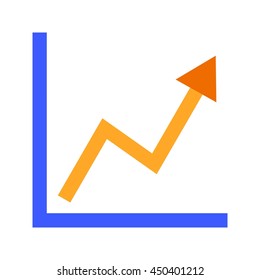 Rising Line Graph Stock Vector (Royalty Free) 450401212 | Shutterstock