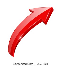 Rising Red Arrow Vector Illustration Isolated Stock Vector (Royalty ...