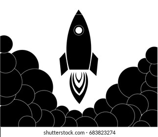 Rising Rocket  - Illustration Bank, India, Art, Banking, Beginnings,Success, Innovation, Taking Off - Activity, Business
