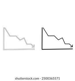 rising sales graph icon. with a white background