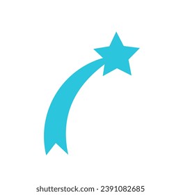 Steigende Sternsymbol. Aus blauem Symbolsatz.