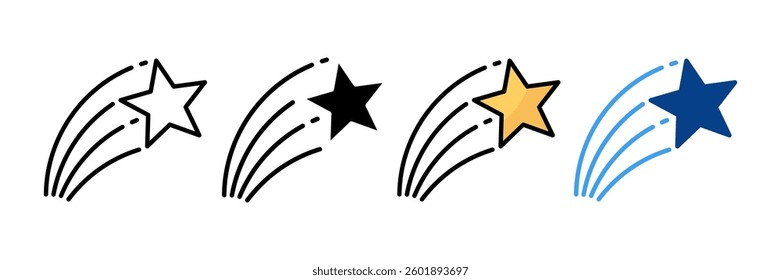 Rising Star Icon Set Multiple Style Collection