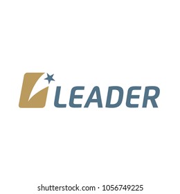 Rising Star initial Letter L Leader logotype logo design inspiration