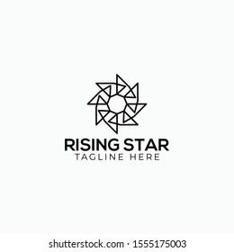 rising star logo vector concept with simple , elegant, modern styles