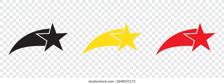 rising star, Shooting stars, Firework star, staircase graph with a shining star collection vector illustration symbol.