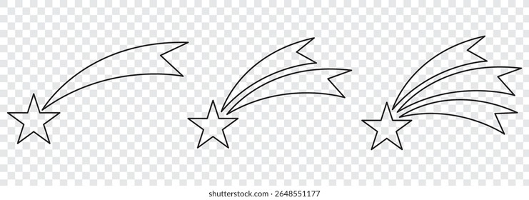 rising star, Shooting stars, Firework star, staircase graph with a shining star collection vector illustration symbol.