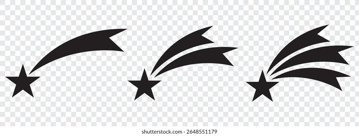 rising star, Shooting stars, Firework star, staircase graph with a shining star collection vector illustration symbol.