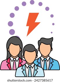 Rising Star or Talent Pool concept,  organizational behavior vector color icon design, self improvement at workplace Symbol, business motivation Sign, goal-directed behavior stock illustration