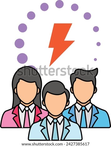 Rising Star or Talent Pool concept,  organizational behavior vector color icon design, self improvement at workplace Symbol, business motivation Sign, goal-directed behavior stock illustration