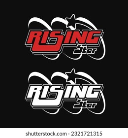 rising star typography aesthetic Streetwear ,customize templates
