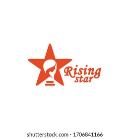 Rising Star With Women People Logo Design