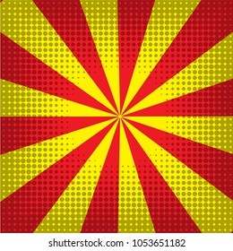rising sun background with halftone texture